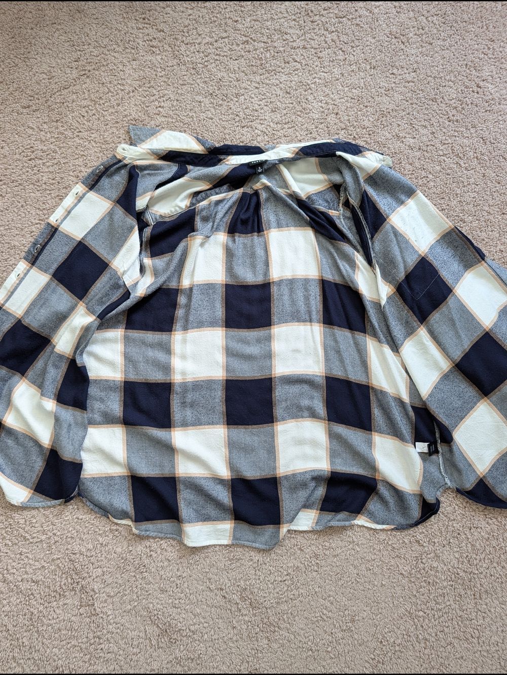 Torrid Womens Black Grey Plaid Fall Lizzie Long Sleeve Tunic Shirt NWT Size 5/5X - Picture 6 of 15
